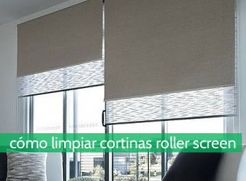 ¿Cómo limpiar cortinas roller screen?